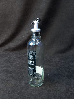 Бутылка 500 мл, цилиндр с пласт. дозатором для масла, стекло арт.02020