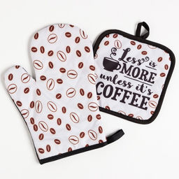 Кухонный набор Доляна Coffee, прихватка 17х17 см, варежка 26х16 см, 100% п/э  фото 2