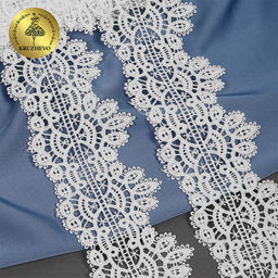 Кружево гипюр KRUZHEVO арт.TBY.SUN.11 шир.70мм цв.белый уп.4,5м