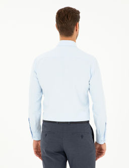 A__k Mavi Slim Fit Arm_rl_ Uzun Kollu G_mlek