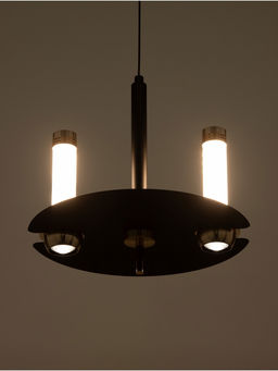Светильник «Найт» 2×7 Вт LED 4000К черный/золото 24×24×38(+150)см
