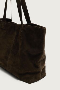 BOLSO SHOPPER PIEL / Marr?n - Zara фото 3