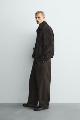 VELOUR CHECK TEXTURED JACKET - Zara фото 4