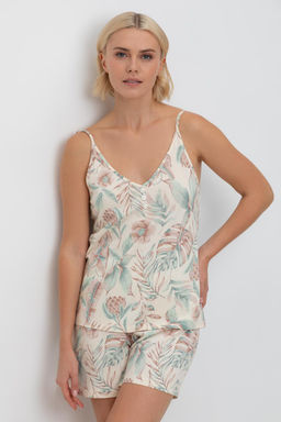 Е 20052/айвори,акварельные тропики пижама жен - Very neat фото 5