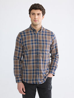 Regular Fit Ekose Desenli Gabardin Erkek G?mlek