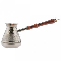 Турка медная 400мл "Степь", д9см, h10,9см, s0,8мм, деревянная ручка, "Символ 2026 года" (Россия)