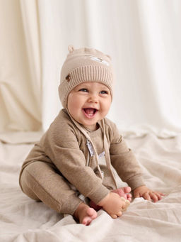 Шапка хлопковая на подкладе Мишка 0+ - Bungly фото 3