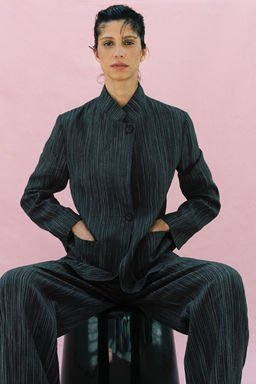 BLAZER LINO RAYAS ZW COLLECTION / Gris azul