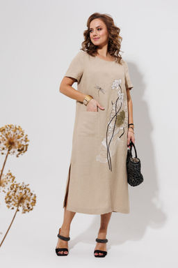 Платье Galean Style 963 бежевый
