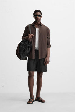 100% LINEN BERMUDA SHORTS - Zara фото 28