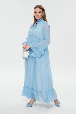 Платье NIKVA н1038-1 голубой  фото 7