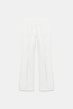 JEANS ZW COLLECTION FLARE TIRO ALTO / Blanco - Zara фото 7