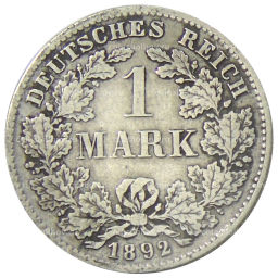 1 марка 1892 года D Германия