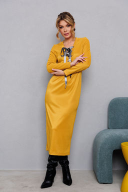 Платье AMORI 9822 горчица
