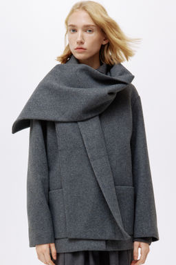 Abrigo con cuello tipo bufanda - H&m фото 2