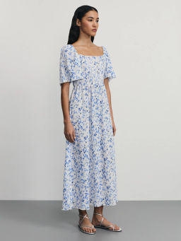 Платье миди с цветочным принтом / Zarina  фото 4