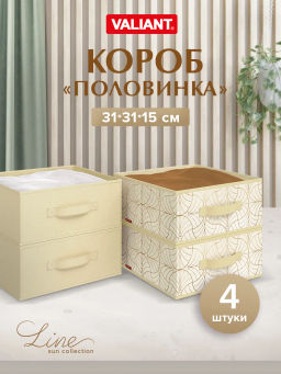 VAL LS-BOX-2S2F Короба стеллажные, 31*31*15 см, набор 4 шт., LINE SUN, шт