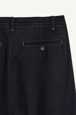 PANTAL?N FLUIDO CORDONES / Marino oscuro - Zara фото 10