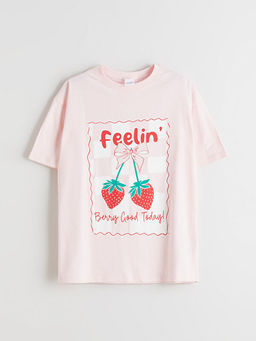 Bask?l? K?z ?ocuk ?ortlu Pijama Tak?m?