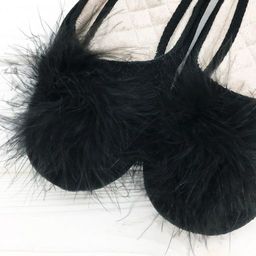 Тапочки Пушистики чёрные - Halluci фото 2