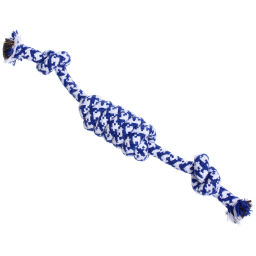 Цена за 6 шт. Игрушка - канат для собак мелких и средних пород "НЕСКУЧАЙКА", цвет синий, 27см / 40гр (лейбл)