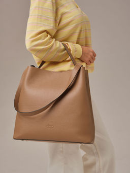 Кожаная сумка шоппер Olga DBR 30948 коричневый капучино фото 4