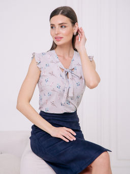 02-1276 Блуза - Вишня фото 2