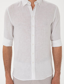 Beyaz Slim Fit Uzun Kollu G_mlek - Cacharel фото 6