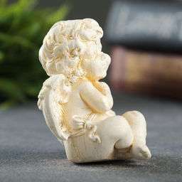 Фигурка гипс Ангел держит сердце, 6?8?7 см