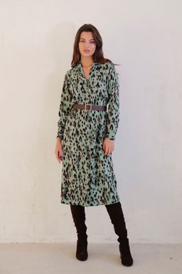 Платье-рубашка с английским воротником принт - Martichelli фото 128