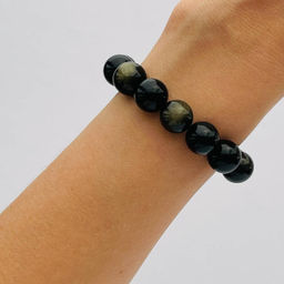 Браслет из золотистого Обсидиана 19,5 см