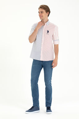 U. S. Polo Assn Мужская темно-синяя рубашка с длинным рукавом - U.s. polo assn фото 4