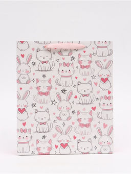 Цена за 2 шт. Пакет подарочный «Поздравляю», M 25,5 × 30 × 9 см