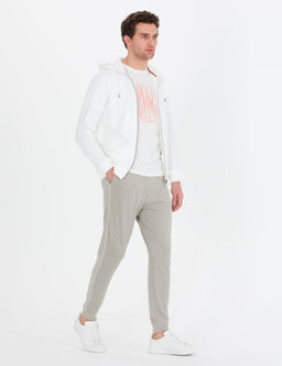 Бежевые спортивные штаны приталенного кроя New - Cacharel фото 3