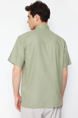 TRENDYOL MAN Haki Oversize Fit Gomlek Yaka K?sa Kol %100 Pamuklu Gomlek TMNSS24GO00029 - Trendyolmilla фото 6