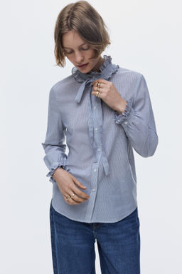 Blusa con ribetes de volante - H&m фото 5