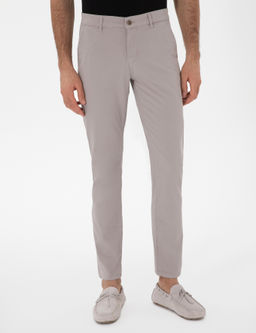 Vizon Slim Fit Pamuk Kar___ml_ Kanvas Pantolon