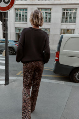 ANIMAL PRINT FLARE TROUSERS - Zara фото 6