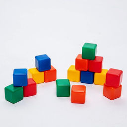 Кубики детские, пластиковые, цветные, 16 штук, 4 × 4 см
