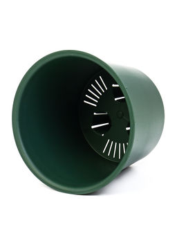 Кашпо для цветов «Рамона», 7.8 л, d=28 см, h=25.5 см, со вставкой, пластиковое, цвет нефрит