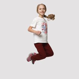 RODOS Брюки для девочки М-208д Бордовый  фото 3