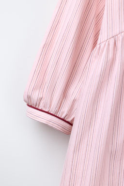STRIPED DRESS WITH CONTRAST PIPING - Zara фото 4