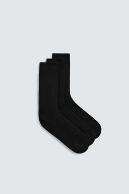 3-PACK OF RIBBED SOCKS