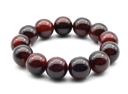 Браслет из полимера шарик 18мм цв.бордовый