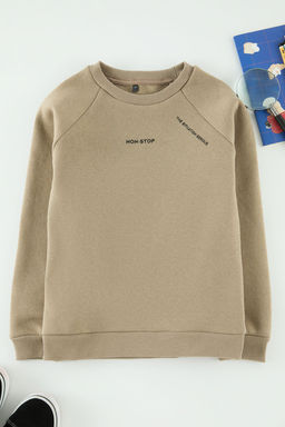 Vizon Erkek Cocuk Baba-Ogul Slogan Orme Sweatshirt TKDAW25SW00060 - Trendyolmilla фото 2