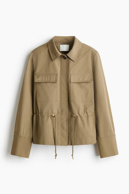 Chaqueta en sarga de algod?n