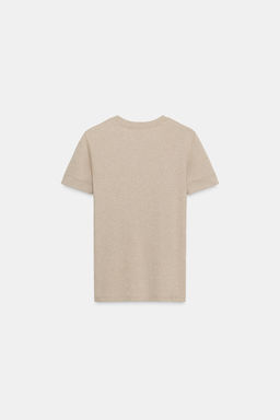CAMISETA MINIMAL MANGA CORTA / Beige vigor? - Zara фото 7