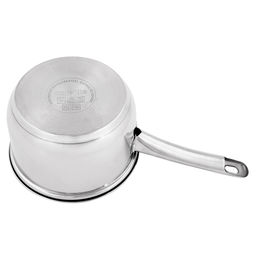 Ковш из нержавеющей стали Greta 1л, д15,5см, h11см, s0,4мм, дно s1,3мм, длина 30,5см, стеклянная крышка, Appetite (Китай) Подходит для всех видов плит, включая индукционную. - Домашняя мода фото 5