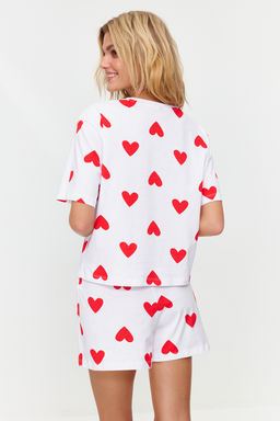 Trendyolmilla Pembe %100 Pamuklu Kalpli Sortlu Orme Pijama Tak?m? THMSS24PT00029 фото 12