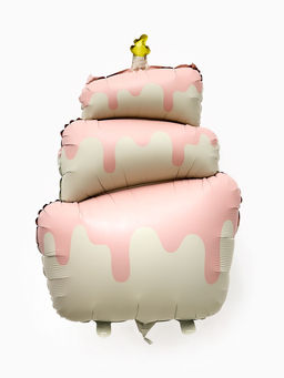 Воздушные шары "Розовый тортик" фольга, латекс, набор 12 штук